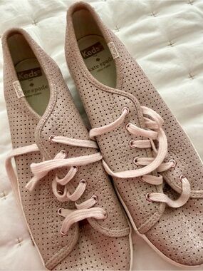kate spade x Keds Pale Pink / Blush Perforated Lace-Up Sneakers